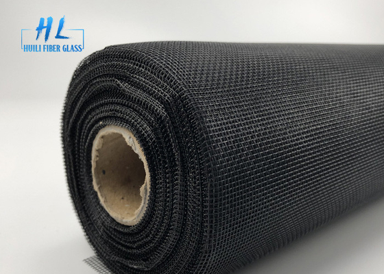 4ft * 30m Hitam 120gsm Layar Fiberglass Terbang Dengan Lapisan PVC