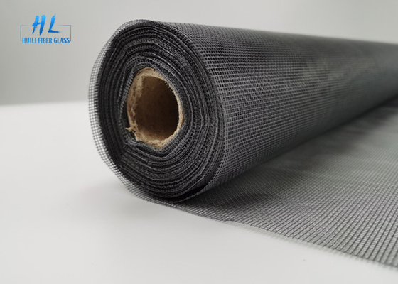 1.2 m * 30 m Roll 18 * 16 Mesh Fiberglass Fly Layar Abu-abu PVC Dilapisi