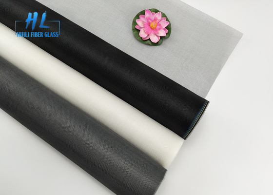 Waterproof Plain Weave Fiberglass Fly Screen Hijau Warna Khusus 0.011 Inch Hook Close Way